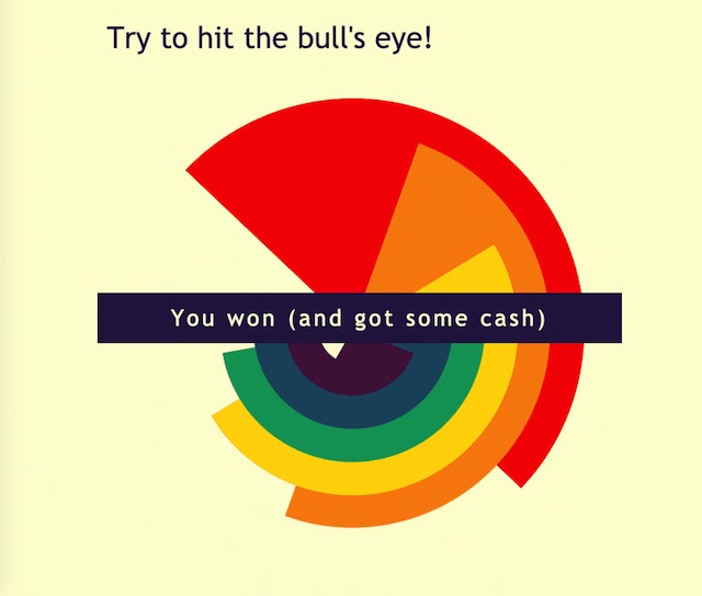 Bullseye Game Page screenshot