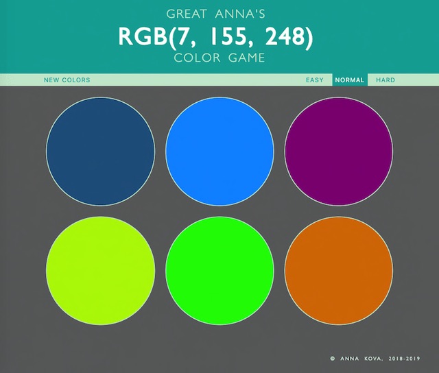 RGB Color Game screenshot